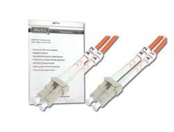 Digitus DK-2533-01 Fibreglass FO Cable 1.00 m Orange [1x LC plug - 1x LC plug] 50/125 µ Multimode OM2-1