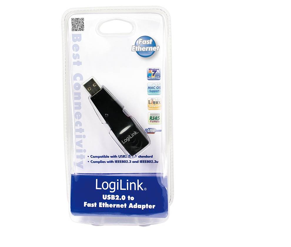 LogiLink UA0025C Network adapter 100 MBit/s USB A (USB 2.0), LAN (10/100 Mbps)-1