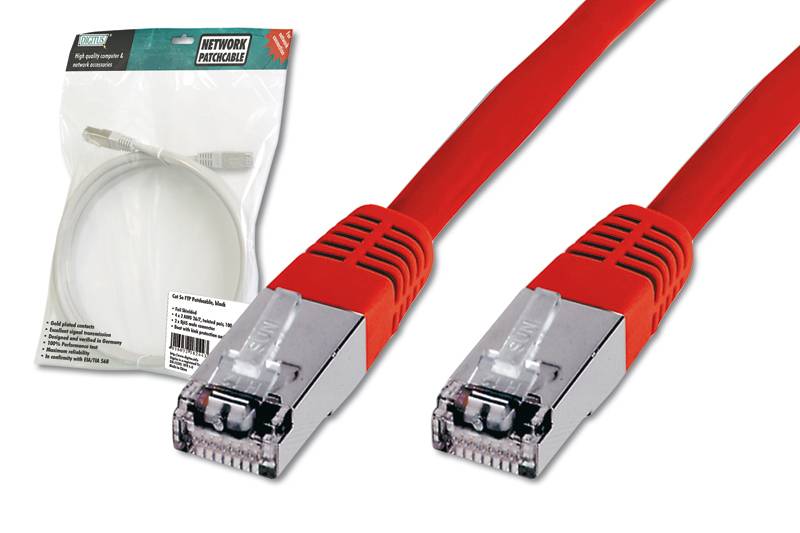 Digitus DK-1531-030/R RJ45 Network cable, patch cable CAT 5e SF/UTP 3.00 m Red 1 pc(s)-2