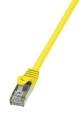 LogiLink CP1067S RJ45 Network cable, patch cable CAT 5e F/UTP 3.00 m Yellow incl. detent 1 pc(s)-1
