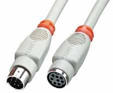 LINDY Series Cable extension [1x Mini DIN plug - 1x Mini DIN socket] 2.00 m Grey-1