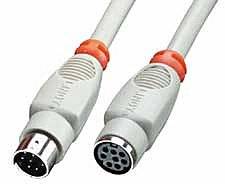 LINDY Series Cable extension [1x Mini DIN plug - 1x Mini DIN socket] 2.00 m Grey-2