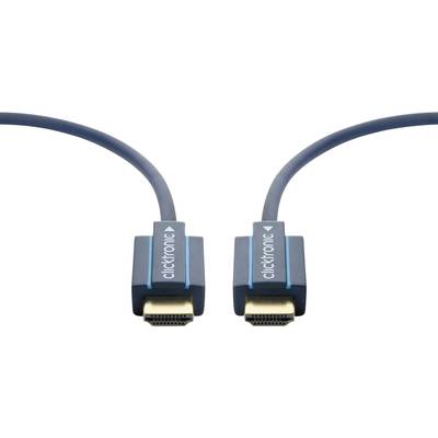 clicktronic HDMI Cable [1x HDMI plug – 1x HDMI plug] 25.00 m Blue