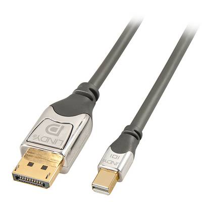 LINDY Mini DisplayPort / DisplayPort Adapter cable Mini DisplayPort plug, DisplayPort plug 5.00 m Grey 36314 DisplayPort-3