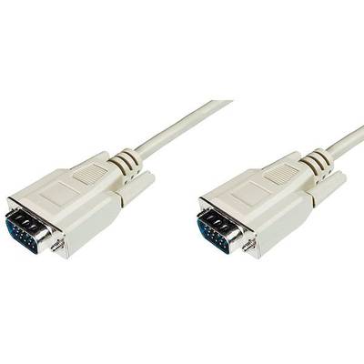 Digitus VGA Cable VGA 15-pin plug, VGA 15-pin plug 3.00 m Grey AK-310100-030-E screwable VGA cable