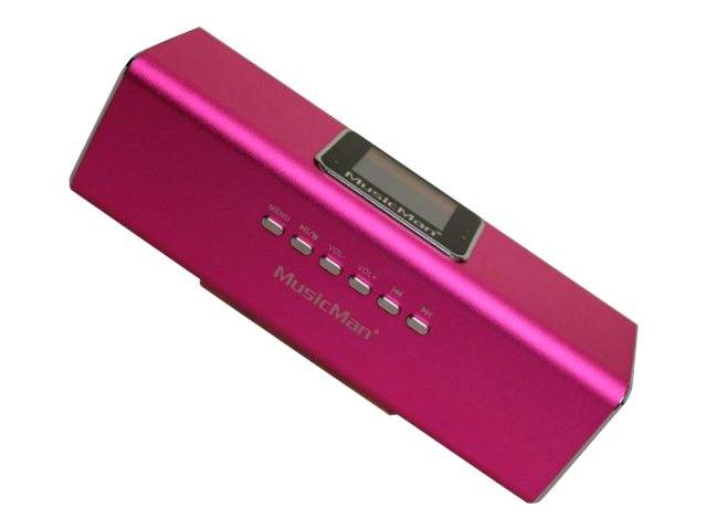 Mini speaker Music Man MA Display pink Aux, FM radio, SD, portable, USB Pink (metallic)-0
