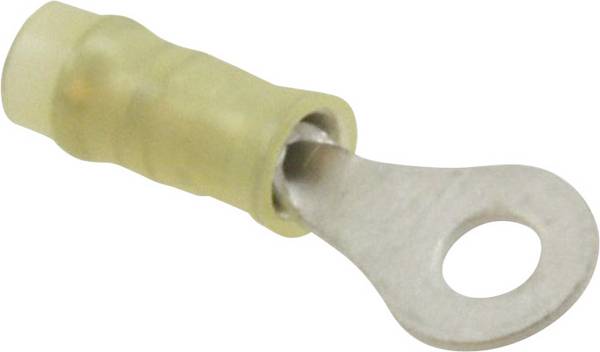 TE Connectivity 130171 Ring terminal  Cross section (max.)=6.60 mm² Hole Ø=5 mm Partially insulated Yellow 1 pc(s)