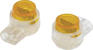 TRU COMPONENTS Core connector flexible: 0.13-0.38 mm² fixed: 0.13-0.38 mm² Number of pins: 2 100 pc(s) Yellow