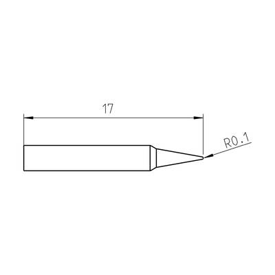 Weller RTP 002 C Soldering tip Chisel-shaped Tip size 0.2 mm Tip length 17 mm Content 1 pc(s)