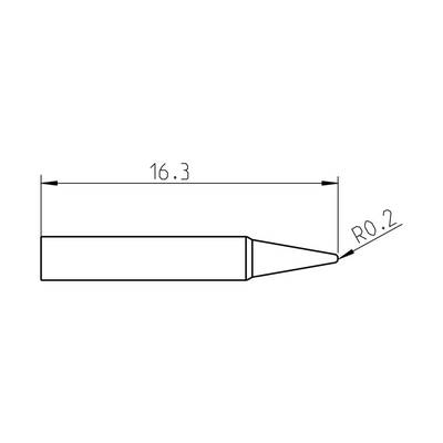Weller RTP 004 C MS Soldering tip Tapered Tip size 0.4 mm Tip length 16.3 mm Content 1 pc(s)-0