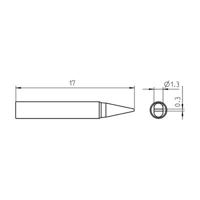 Weller RTP 013 S Soldering tip Chisel-shaped  Tip length 17 mm Content 1 pc(s)