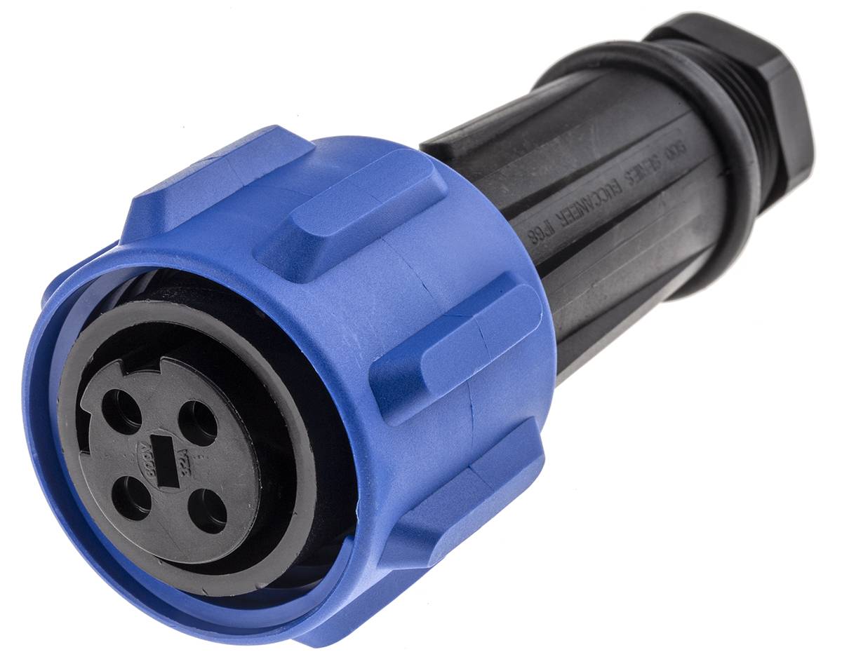 Bulgin PX0911/04/S 4 Pole IP68 Socket Connector, 900 Series Buccaneer