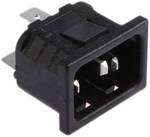 Bulgin PX0575/15/63 IEC connector PX Plug, vertical mount Total number of pins: 2 + PE 10 A Black 1 pc(s)