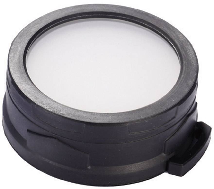 A round, black cover with a transparent upper section, possibly a protective shield for a lens or a technical device.