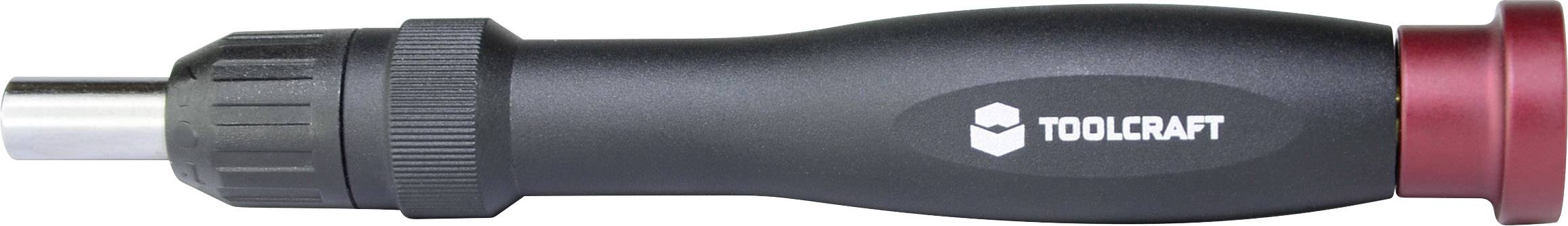 Screwdriver by Toolcraft with a black handle and red end piece, suitable for various screwing tasks.