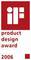 'IF product design award 2006' Logo in red colour.