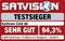 'Winner' Shield, SATVISION. 'Kathrein CAS 80'. Rating: 'Excellent, 94.3%'. Based on satellite antenna comparison from 2011.