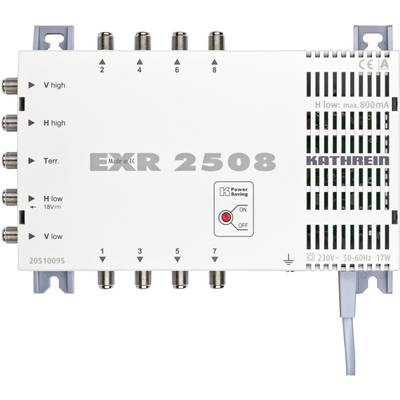 Kathrein EXR 2508 SAT multiswitch Inputs (multiswitches): 5 (4 SAT/1 terrestrial) No. of participants: 8