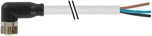 Murrelektronik 7000-08081-2200300 Sensor/actuator connector M8 x 1 Socket, right angle 3.00 m No. of pins (RJ): 3 1 pc(s-0
