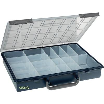 raaco Assorter 55 4x8-17 Universal Assortment box (L x W x H) 261 x 338 x 57 mm No. of compartments: 17 fixed compartmen