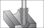 TC mill pin form F round bent (RBF)