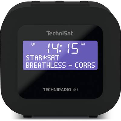 TechniSat TECHNIRADIO 40 Radio alarm clock DAB+, FM   Battery charger Black