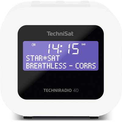 TechniSat TECHNIRADIO 40 Radio alarm clock DAB+, FM   Battery charger White