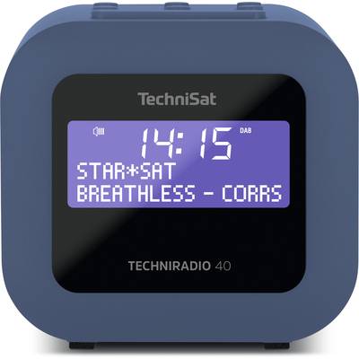 TechniSat TECHNIRADIO 40 Radio alarm clock DAB+, FM   Battery charger Blue-grey