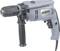 Electric drill with ergonomic handle and black chuck, suitable for DIY projects.