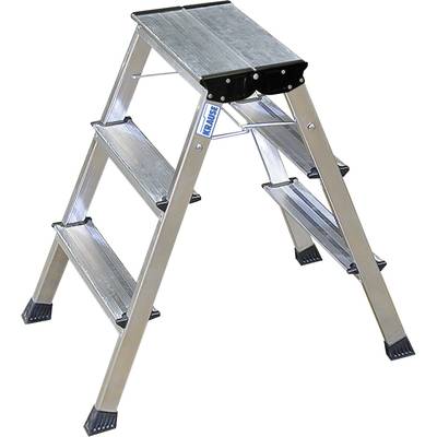Krause  130068 Aluminium Step stool Folding Operating height (max.): 2.65 m Silver 2.4 kg
