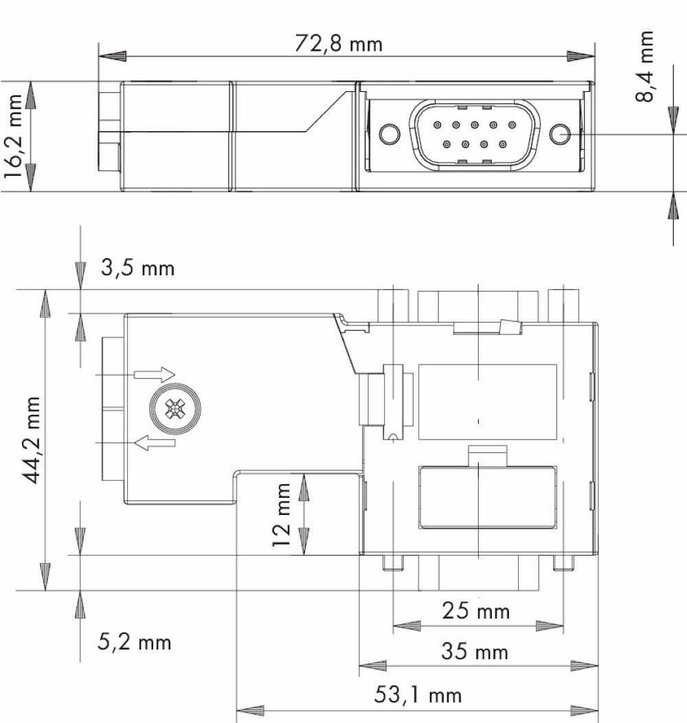 WAGO 750-972 Sensor/actuator data cable Plug, right angle No. of pins (RJ): 9 1 pc(s)-2
