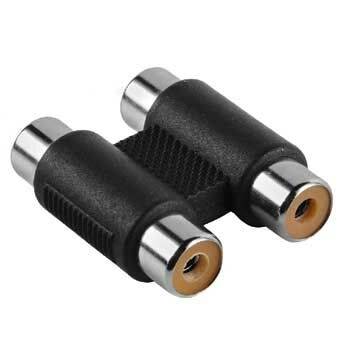 Hama 00043483 RCA Audio/phono Adapter [2x RCA socket (phono) - 2x RCA socket (phono)] Black-1