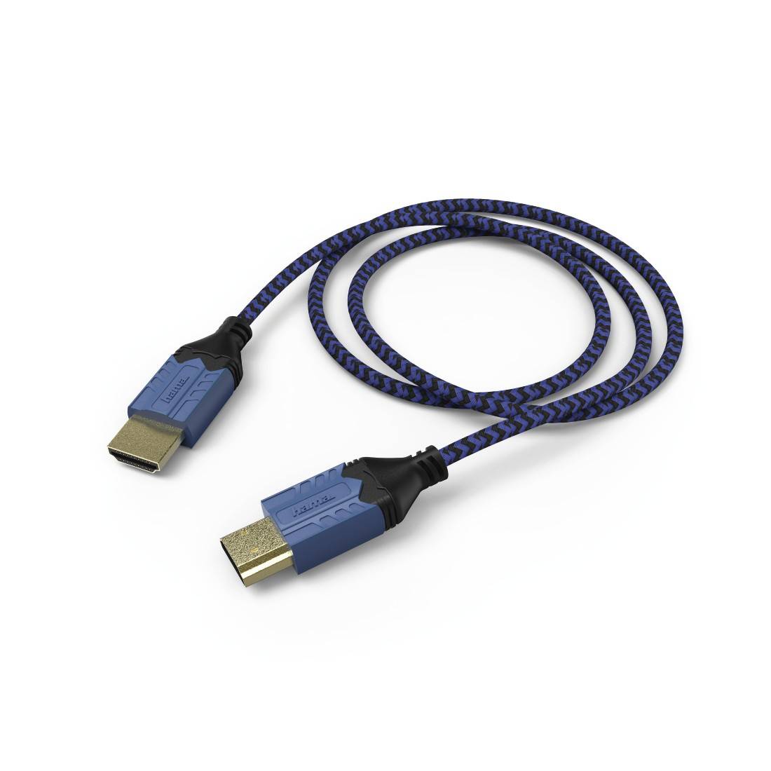 Hama HDMI Cable HDMI-A plug, HDMI-A plug 2.50 m Blue 54482 Audio Return Channel, gold plated connectors HDMI cable-1