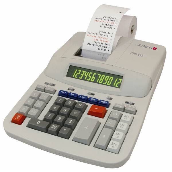 OLYMPIA CPD 3212T Desk Calculator 