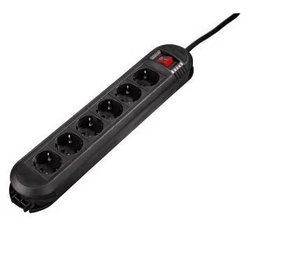 Hama 00108889 Power strip (+ switch) 6x Black PG connector 1 pc(s)-1