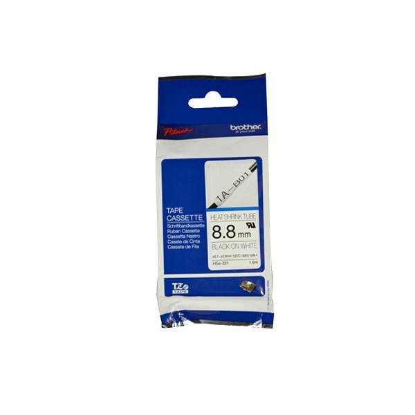 Labels Brother HSe HSe-221 Tape colour: White Font colour:Black 8.8 mm 1.5 m-1