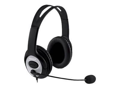 Microsoft LifeChat LX-3000 Over-ear headset Corded (1075100) Stereo Black, Silver Microphone noise cancelling, Noise can-1