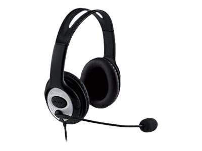 Microsoft LifeChat LX-3000 Over-ear headset Corded (1075100) Stereo Black, Silver Microphone noise cancelling, Noise can-2
