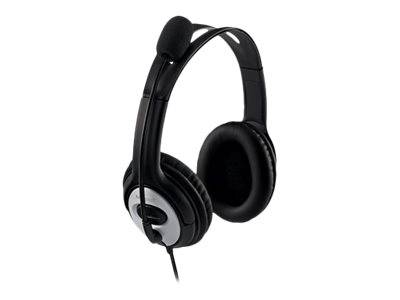 Microsoft LifeChat LX-3000 Over-ear headset Corded (1075100) Stereo Black, Silver Microphone noise cancelling, Noise can-3