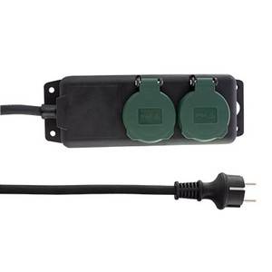 REV 0512467555 Power strip 2x Black, Green PG connector 1 pc(s)-1