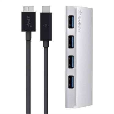 Belkin F4U088vf 4 ports USB hub Silver-1