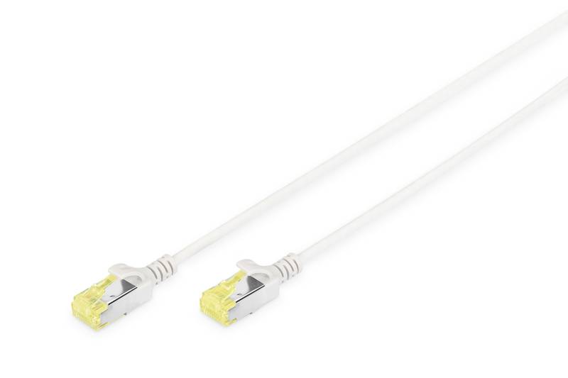 Digitus DK-1617-A-100S RJ45 Network cable, patch cable CAT 6A U/UTP 10.00 m Grey Shielded, Halogen-free, double shieldin-1