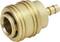 Brass Quick-Release Coupling with O-ring, Suitable for Pneumatic Systems.