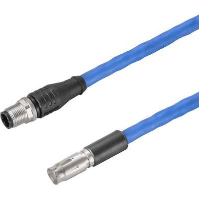 Weidmüller 2451140100 Sensor/actuator data cable (pre-fab)  Plug, straight, Socket, straight 1.00 m No. of pins (RJ): 8 