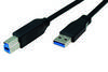 Bachmann USB cable USB 3.2 1st Gen USB-A plug, USB-B plug 3.00 m Black twisted pairs 917.1203