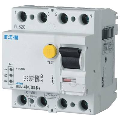 Eaton 167893 FRCDM-40/4/003-G/B RCCB (AC/DC sensitive)     4-pin 40 A 0.03 A 240 V, 415 V