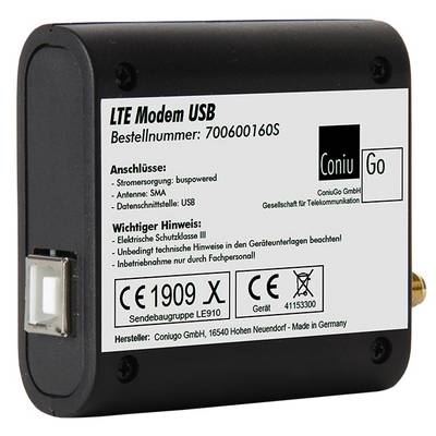 ConiuGo 700600160S LTE modem 12 V DC  Function (GSM): Notify