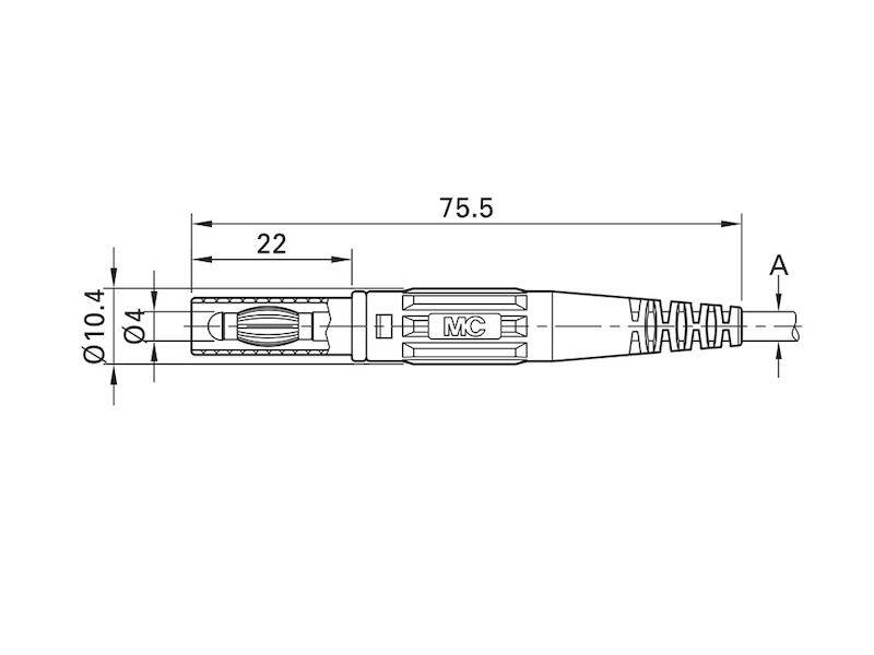 Stäubli XL-410 Jack plug Plug, straight Pin diameter: 4 mm Black 1 pc(s)-3