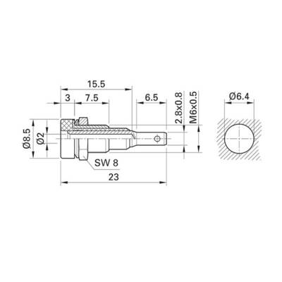 Stäubli LB-I2R Jack socket Socket, vertical vertical Pin diameter: 2 mm Black 1 pc(s) Piece-2