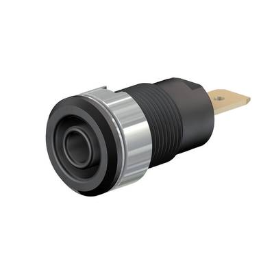 Stäubli SLB4-F6,3 Safety jack socket Socket, built-in Pin diameter: 4 mm Black 1 pc(s)-0